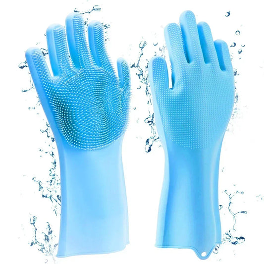 2-Pack Silicone Pet Grooming Gloves – Dog & Cat Deshedding Brush