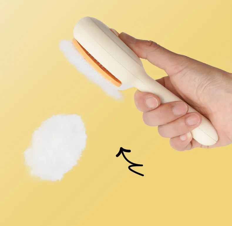 One-Click Self-Cleaning Pet Grooming Brush