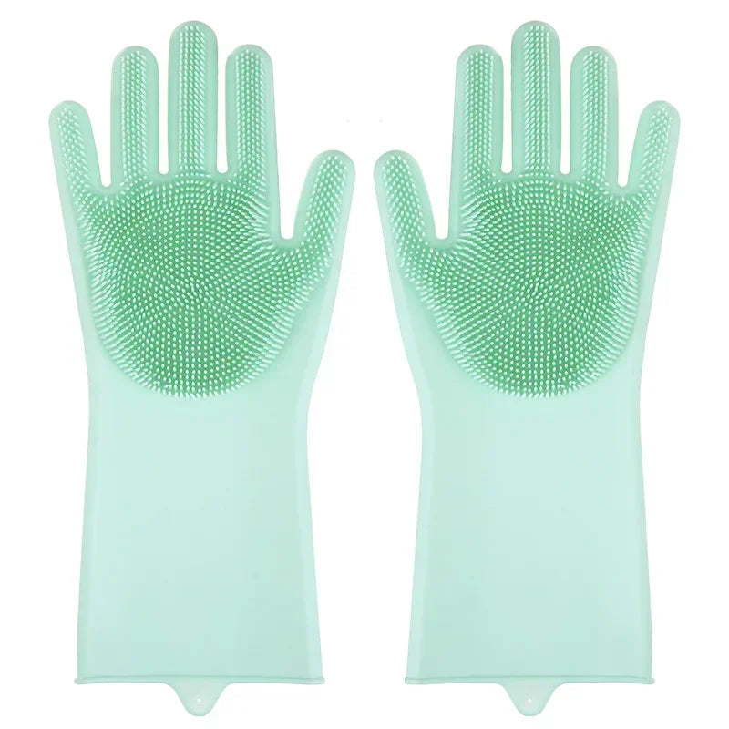 2-Pack Silicone Pet Grooming Gloves – Dog & Cat Deshedding Brush