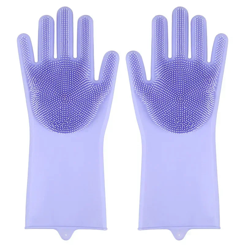 2-Pack Silicone Pet Grooming Gloves – Dog & Cat Deshedding Brush