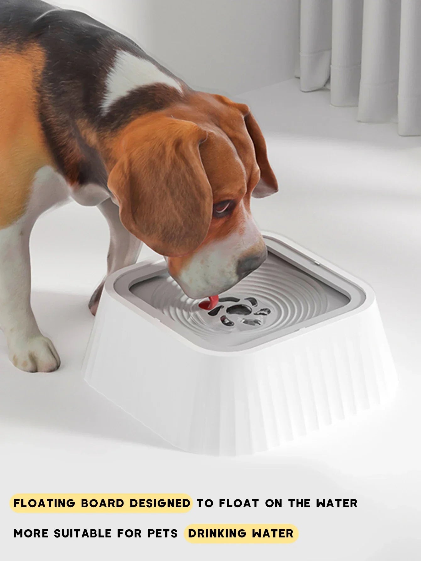 No-Spill Floating Plate Pet Water Bowl