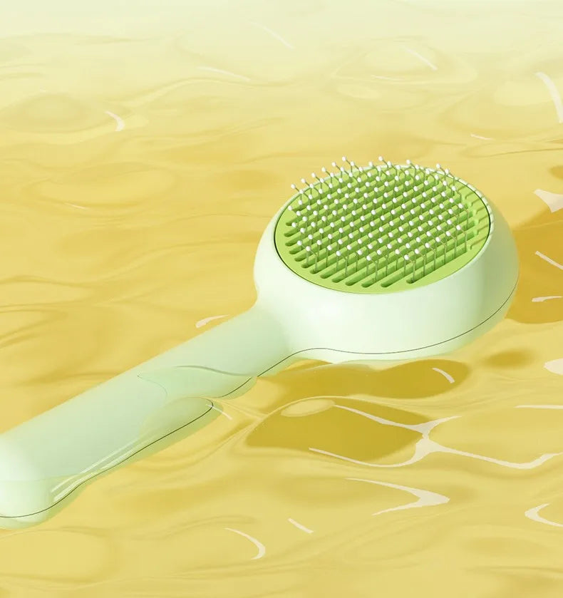 One-Click Self-Cleaning Pet Grooming Brush
