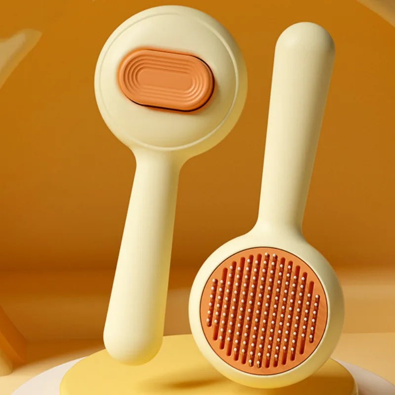 One-Click Self-Cleaning Pet Grooming Brush