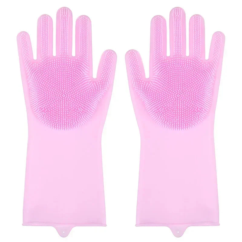 2-Pack Silicone Pet Grooming Gloves – Dog & Cat Deshedding Brush