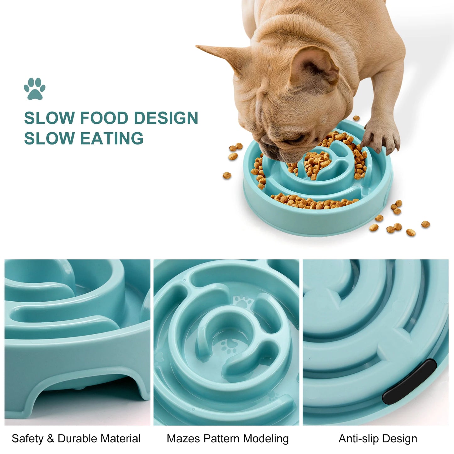 Slow Feeder Dog Bowl – Anti-Choking Puzzle Food Bowl